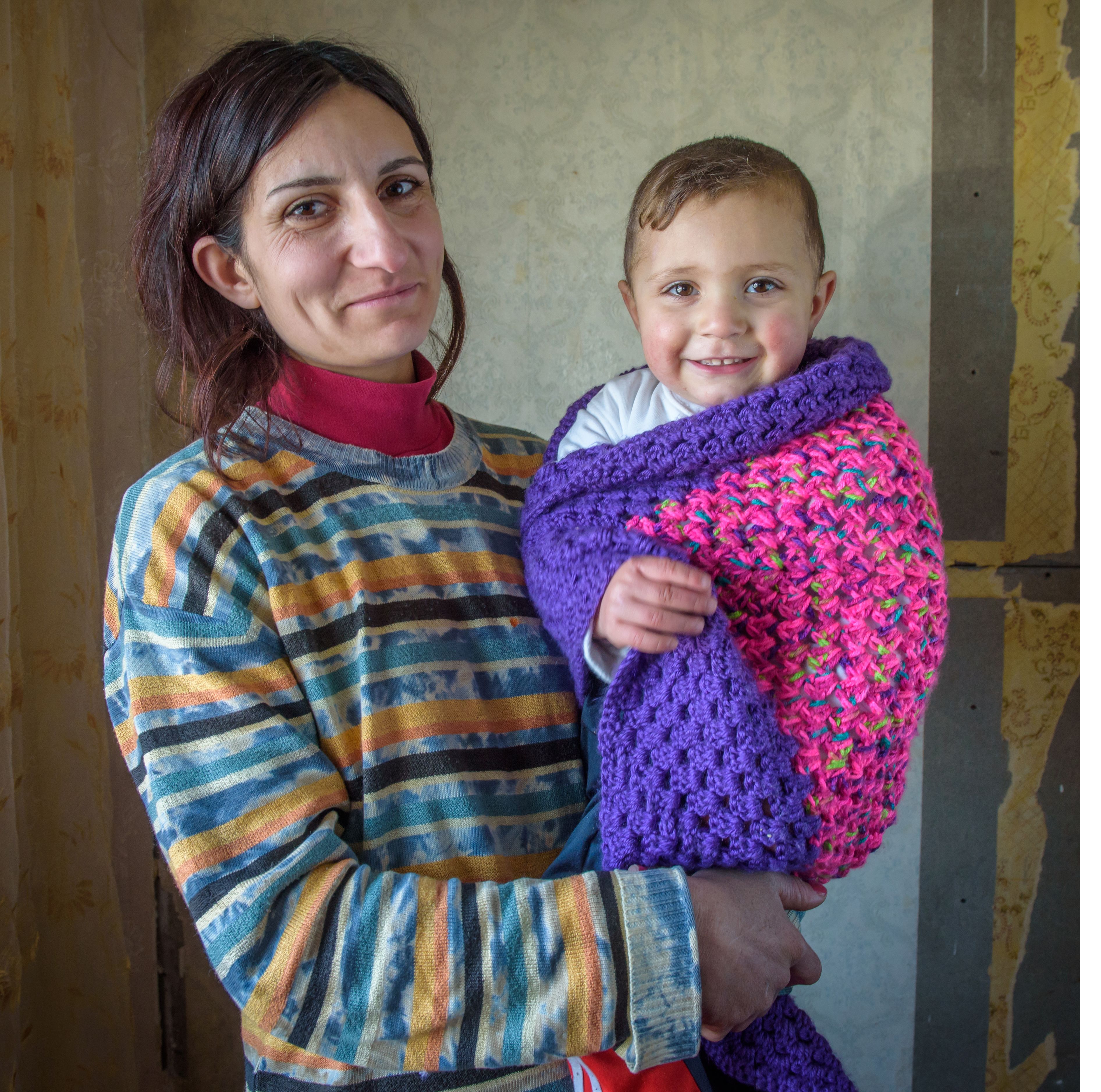 Margo Mikayelyan and her 2-year-old son, Gorgun