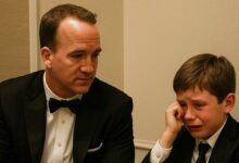 Peyton Manning left ritzy gala in tuxedo to comfort crying boy named Dylan?